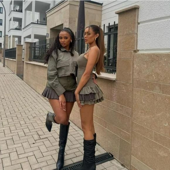 ZARA MIXED BOX PLEAT SHORT JUMPSUIT DRESS - Picture 2 of 9